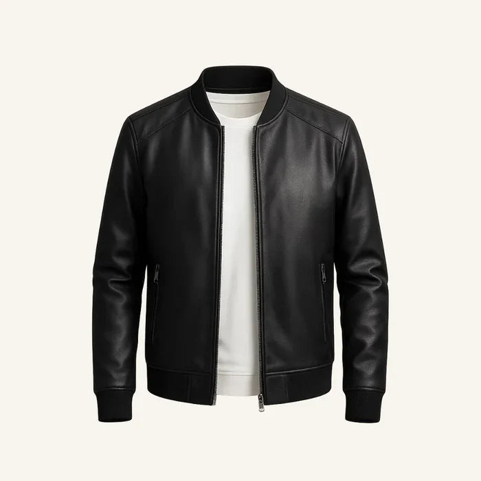 Chaqueta de Cuero + Reloj italiano